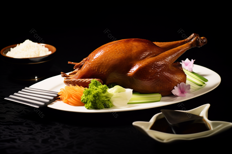 美味北京烤鸭配料配酱饮食摄影,高清,摄影图,摄影图片,图片大全,摄影图免费下载